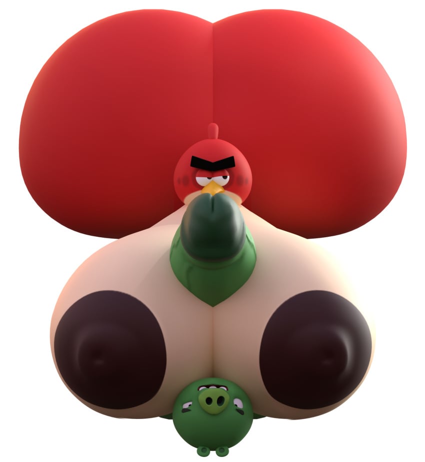 3d angry_birds ass_built_separately blender blender_(software) blender_cycles boobjob hyper_ass hyper_breasts hyper_penis onyxsplash paizuri pig_(angry_birds) red_(angry_birds) tagme