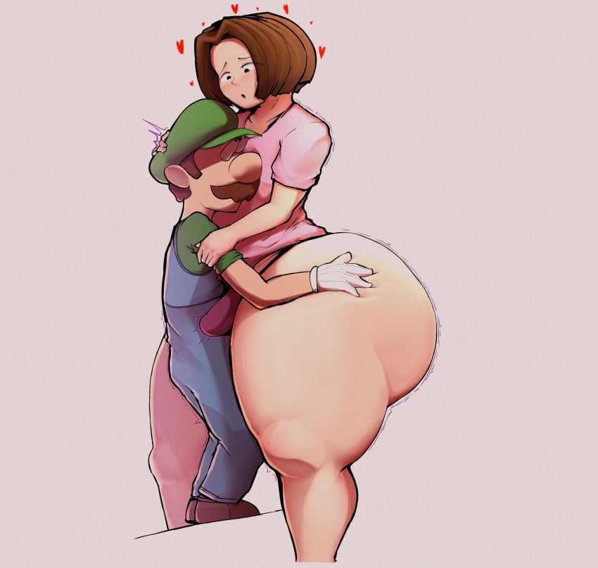 alternate_version_at_source alternate_version_available august_roberts big_ass big_ass_(male) big_butt bob_cut bottom_heavy bottom_heavy_femboy bottom_heavy_male brown_hair bulge comforting dilf embrace embracingm femboy gay hand_on_ass hand_on_hip height_difference huge_ass huge_butt lewd_potato luigi male/male male_only mario_(series) mature mature_male nintendo size_difference thong