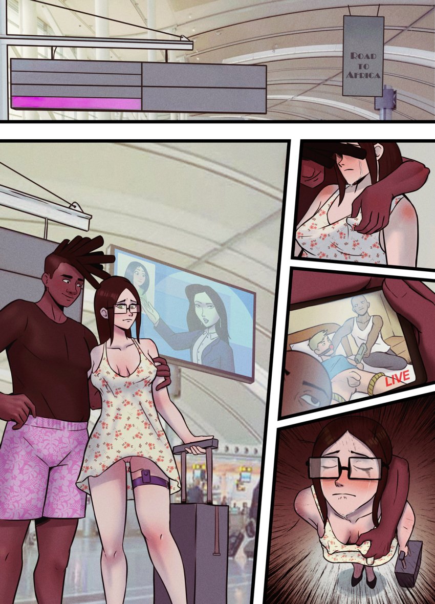 1girls airport bottomless bottomless_female breast_grab breasts brown_hair canada caucasian_female dress erect_nipples erect_nipples_under_clothes female groping groping_breasts nipple_tweak nipple_tweak_through_clothes nsxfdw upskirt white_girl