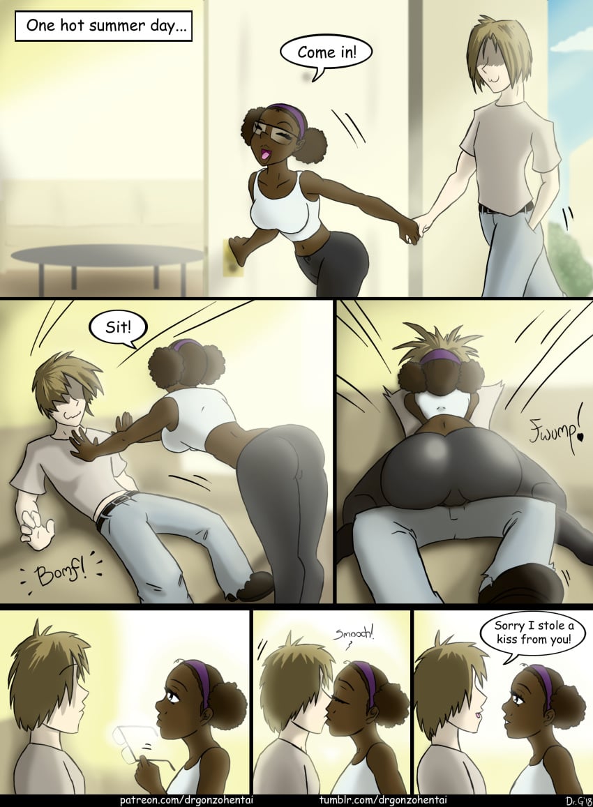 aniya ass chocolate_and_vanilla comic dark-skinned_female dark_skin drgonzo faceless_male female huge_ass imminent_sex interracial male pale-skinned_male pale_skin