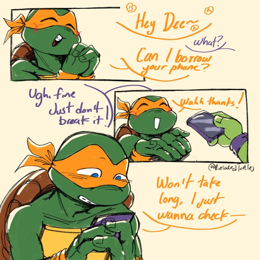 donatello_(mutant_mayhem) donatello_(tales_of_the_tmnt) donatello_(tmnt) gay michelangelo_(mutant_mayhem) michelangelo_(tales_of_the_tmnt) michelangelo_(tmnt) no_visible_genitalia non-human non-human_only nsfw tales_of_the_teenage_mutant_ninja_turtles teenage_mutant_ninja_turtles toony yagi_(art) yaoi