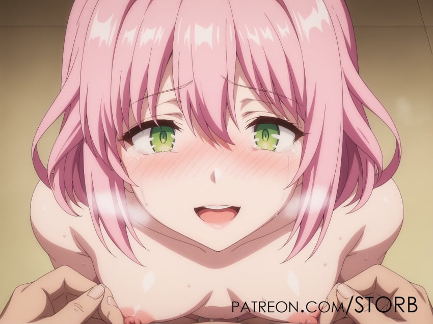 ai_generated begging_for_sex female_only kaifuku_jutsushi_no_yarinaoshi naked norn_clatalissa_jioral pixiv pleasure_face redo_of_healer small_breasts squeezing_breast stelline_orb waiting_her_turn