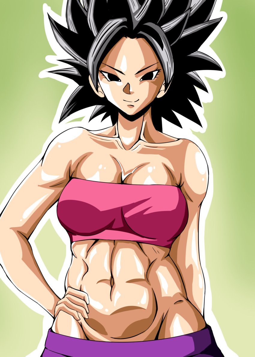 1girls abs alien alien_girl alternate_version_available bare_shoulders big_breasts black_eyes black_hair breasts busty caulifla cleavage curvy dragon_ball dragon_ball_super eyelashes female female_only front_view hand_on_hip hands_on_hip hands_on_hips hourglass_figure humanoid light-skinned_female light_skin long_hair looking_at_viewer midriff muscle muscular muscular_female no_panties pose posing saiyan shiny shiny_skin short short_hair simple_background solo spiky_hair standing teamtgs voluptuous wide_hips