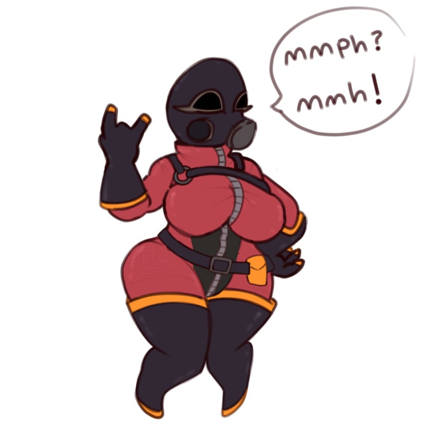 alitatoe big_breasts dumptruck_ass fem_pyro game_character masked_female pyro pyro_(team_fortress_2) shortstack thick thick_ass thick_thighs valve_(company) video_games