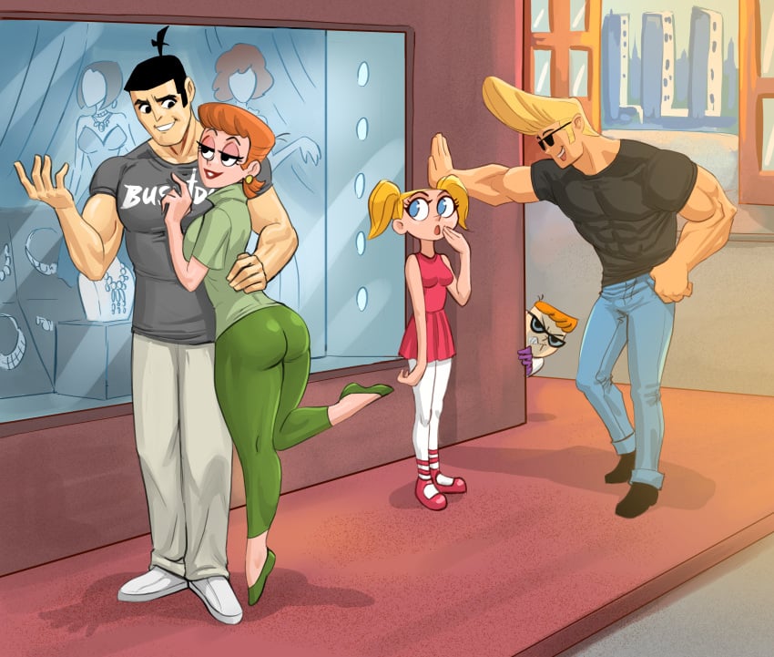 breasts cartoon_network dee_dee_(dexter's_laboratory) dexter dexter's_laboratory dexter's_mom flick flick-the-thief hetero imminent_arrest johnny_bravo johnny_bravo_(series) male/female samurai_jack samurai_jack_(character) tight_pants tights