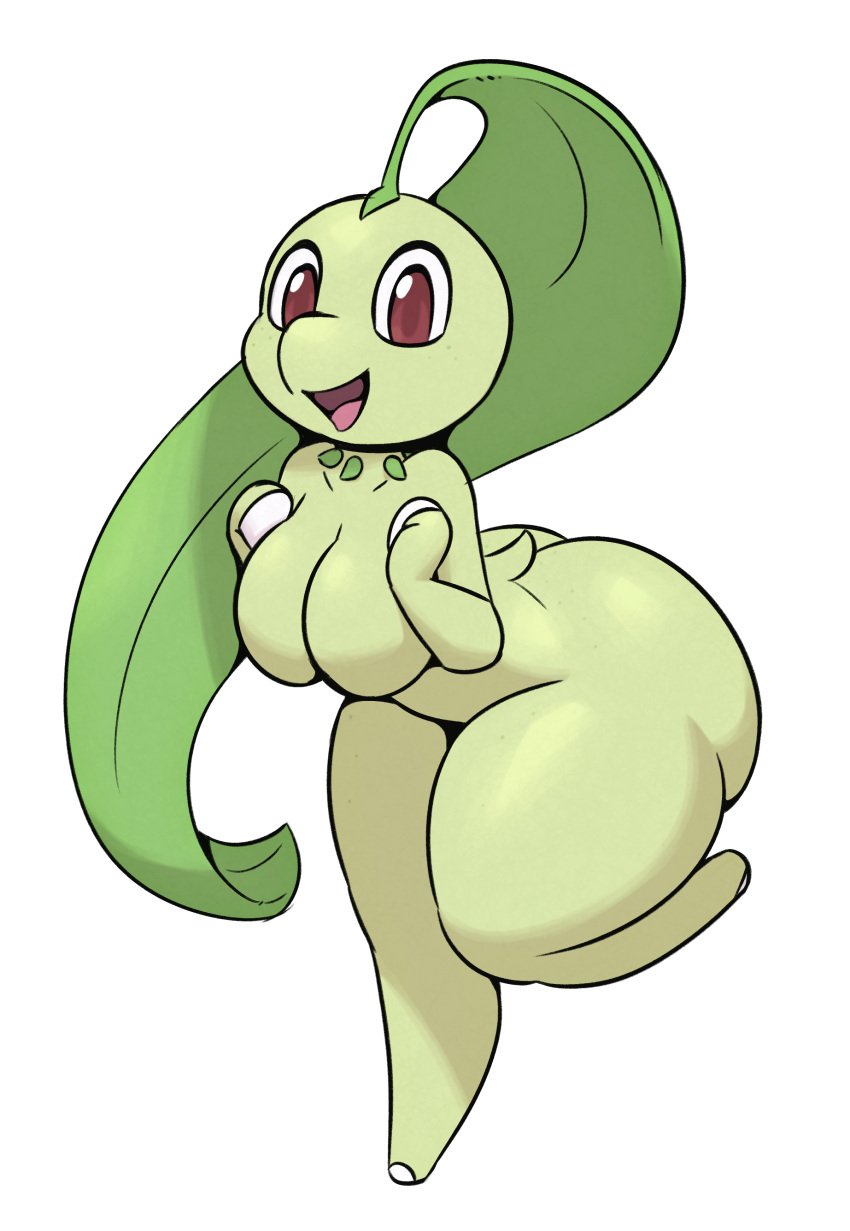 adorable anthro ass breasts chikorita cute leaf leaf_hair leaf_on_head looking_at_viewer miso_souperstar no_nipples pokémon_(species) pokemon pokemon pokemon_(species) pokemon_gsc shortstack smile smiling smiling_at_viewer thick thick_ass thick_thighs thighs