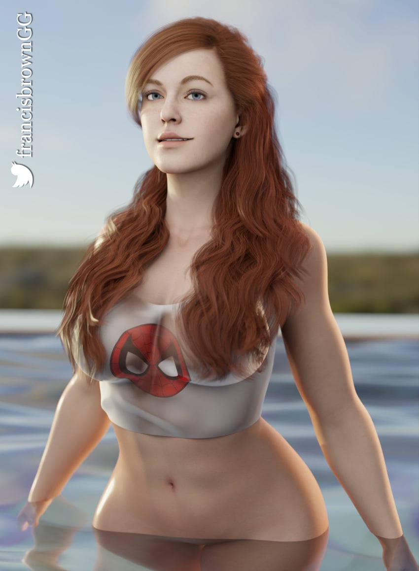 1boy 1girls ass big_ass big_breasts clitoris female francis_brown ginger ginger_hair horny_female light-skinned_female light-skinned_male male marvel marvel_comics mary_jane_watson mary_jane_watson_(insomniac) red_hair redhead spider-man_(ps4) spider-man_(series) spiderman