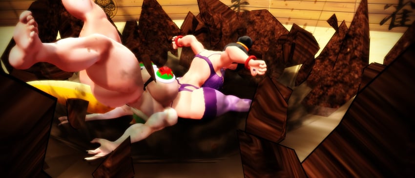 2girls 3d 3d_(artwork) ass ass_smash big_ass big_breasts big_butt bowsette bra breasts catfight chichi crossover dragon_ball dragon_ball_z female_focus female_only fight fighting huge_ass huge_breasts large_ass large_breasts lingerie mario_(series) milf milf_vs_milf panties primordiol thick thick_thighs thighhighs thighs