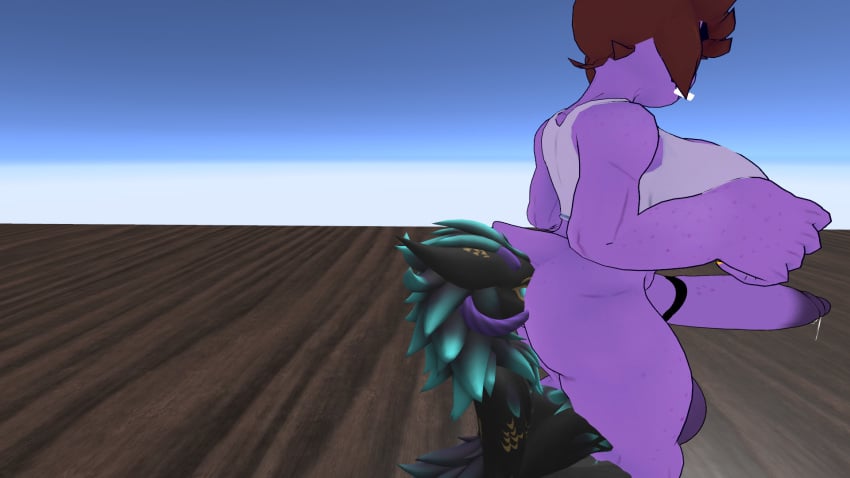 1boy 1futa black_fur brown_hair deltarune face_in_ass fuckmeat_vr furry futa_on_male futanari male purple_horn reptile susie_(deltarune) susie_futanari_(deltarune) tank_top vrchat wickerbeast