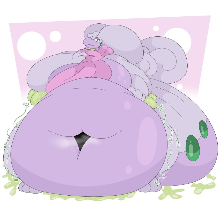 anthro bbw big_breasts breasts castdraws_(artist) cleavage female goodra huge_breasts overweight pokemon pokemon_(species) tagme thick_thighs wide_hips