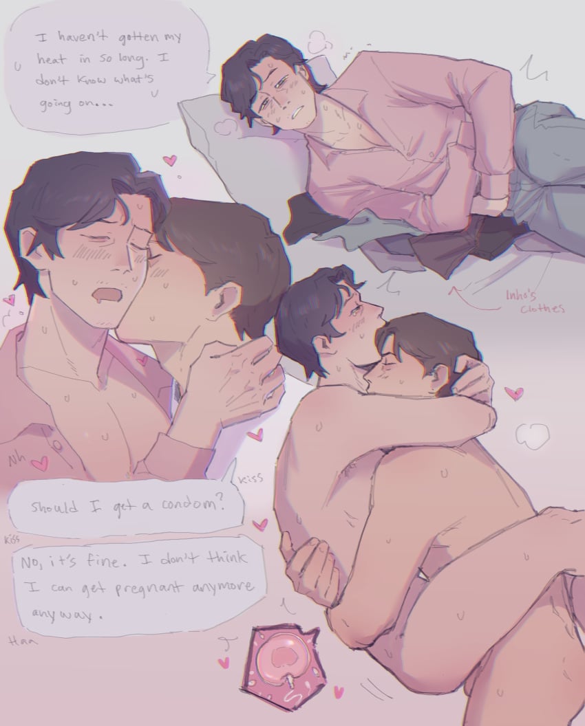 020276_10387141 alternate_universe ambiguous_penetration between_legs black_hair blue_eyes blush breeding breeding_kink brown_hair closed_eyes clothed clothes_on_floor comic crying_with_eyes_open cuntboy cuntboy_penetrated drooling embrace half-closed_eyes hand_on_neck hands_on_stomach heart_symbol horny_male hwang_in-ho implied_cum_inside impregnation in_heat intersex kissing kissing_neck kissing_while_penetrated legs_around_partner looking_at_viewer male male/cuntboy male/male male_focus male_only missionary_position missionary_sex moaning naked naked_male no_condom omegaverse open_mouth panting pillow seong_gi-hun short_hair side_view sperm_cell sperm_meets_ovum squid_game sweatdrop sweating tears text text_bubble transmasc tremble_spikes trembling unprotected_ejaculation unprotected_sex x-ray x-ray_view yaoi