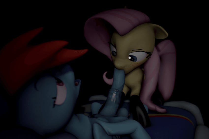 3d animated dickgirl fellatio female fishimira fluttershy_(mlp) friendship_is_magic futa_on_female futanari intersex intersex/female my_little_pony oral penis rainbow_dash_(mlp) sex source_filmmaker straight_hair