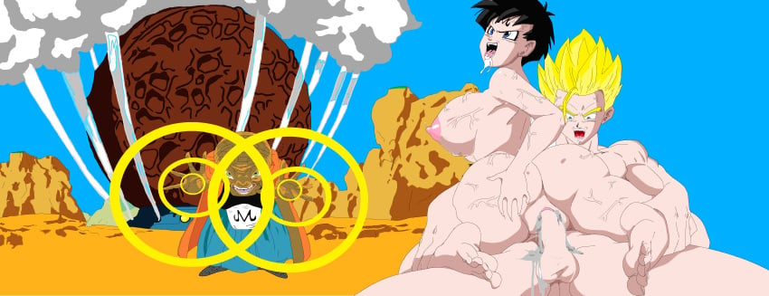 1girls 2boys artist_request ass babadi babidi breasts corruption dragon_ball dragon_ball_z edit enemy_conversion female majin_mark male mind_control naked nipples nude penis possession sealed_ball sex shounen_jump son_gohan tagme vagina vaginal videl