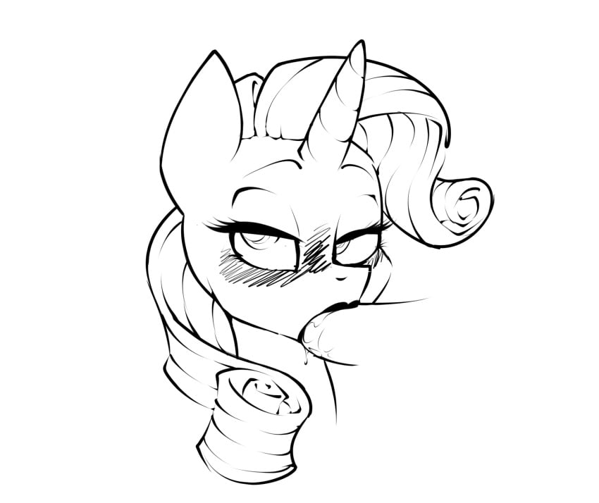 2015 blush disembodied_penis duo equine fellatio fellatio_from_feral female friendship_is_magic grispinne hair headshot_portrait horn human_on_feral male male_human/female_feral male_on_feral mammal monochrome my_little_pony oral penis portrait rarity_(mlp) sex simple_background sketch solo_focus straight unicorn white_background zoophilia