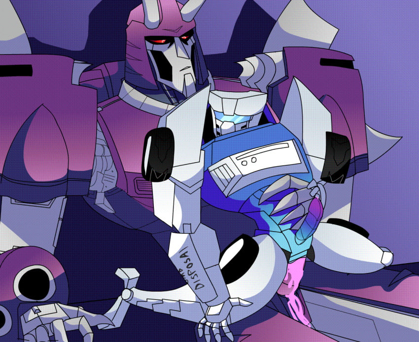 alien animated cybertronian cyclonus duo erection humanoid living machine male mecha robot sex size_difference tailgate thespookyunicornus transformers yaoi