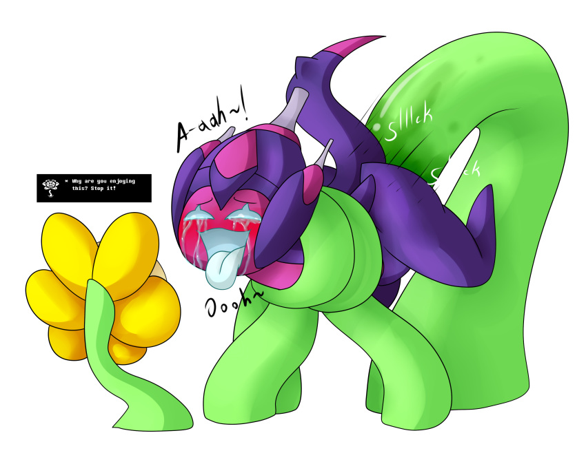 ahe_gao alpha_channel ambiguous_gender ambiguous_penetration ass belly big_ass blue_eyes blush crossover crying dialogue drooling english_text feet flora_fauna flower flowey_the_flower green_skin holding hud interspecies large_insertion male moan motion_lines nintendo nude onomatopoeia open_mouth open_smile penetration pink_skin plant poipole pokémon_(species) pokemon pokemon_(species) pokemon_usm purple_skin questionable_consent restrained saliva sex size_difference smile sound_effects stomach_bulge suspension tail tears tentacle tentacle_sex tentacles text thick_thighs tongue tongue_out torso_grab transparent_background undertale video_games vines yellow_skin yoshimister