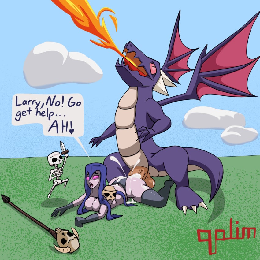 anal balls big_balls big_penis breathing_fire clash_(series) clash_of_clans cum cum_in_pussy cum_inside dracophilia dragon dragon_(clash_of_clans) english_text excessive_cum female functionally_nude functionally_nude_female glowing_eyes huge_balls huge_cock huge_penis large_breasts male nude nude_female panties panties_aside panties_only penis qolim rape sex stockings text text_box vaginal_penetration witch witch_(clash_of_clans) zoophilia