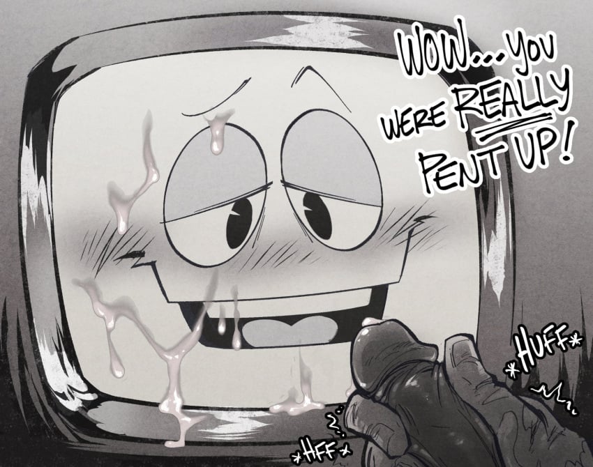 after_orgasm cum cum_drip cum_on_body cum_on_face cumming cumshot fallout fallout_new_vegas jerking_off jerkingoff masturbation penis pov pov_eye_contact risque_phantom robot securitron_(fallout) veiny_penis yes_man_(fallout)