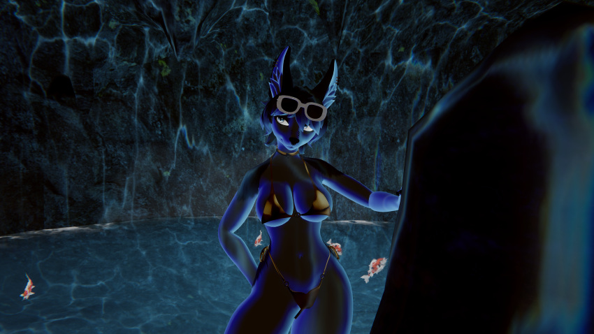 1girls 3d anthro ass beach big_breasts bikini biped breasts canid canine cave delilahgrey female female_only fur furry golden_week mammal ocean seaside solo standing swimsuit swimwear two-piece_swimsuit vr vr_media vrchat vrchat_avatar vrchat_model vrchatmedia wolf_girl wolf_humanoid