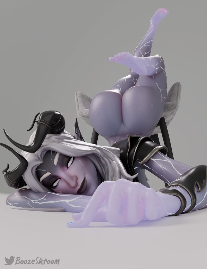 3d 3d_(artwork) ass ass_focus ass_in_air ass_up blender blender_(software) blender_cycles boozeshroom etheria_(fortnite) female female_focus female_only fortnite fortnite:_battle_royale grey_skin looking_at_viewer nude nude_female smirk smirking smirking_at_viewer solo solo_female solo_focus squinting white_eyes white_hair