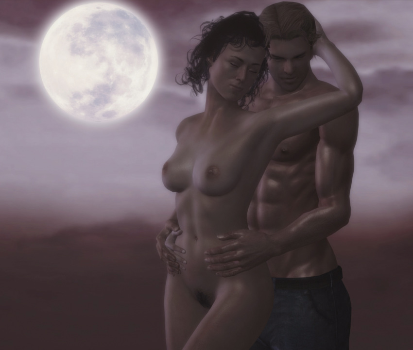 3d alien_(franchise) alien_(movie) breasts closed_eyes ellen_ripley female jc-starstorm male moon night nude pussy