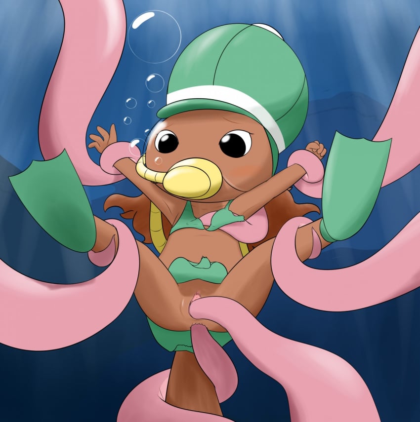 anal anthro anthro_penetrated anus bikini clothing female flat_chested forced hat mammal penetration penny_squirrel pussy rape rodent secret_squirrel_show sex squirrel swimsuit tentacle tentacle_sex underwater vaginal_penetration water yumei