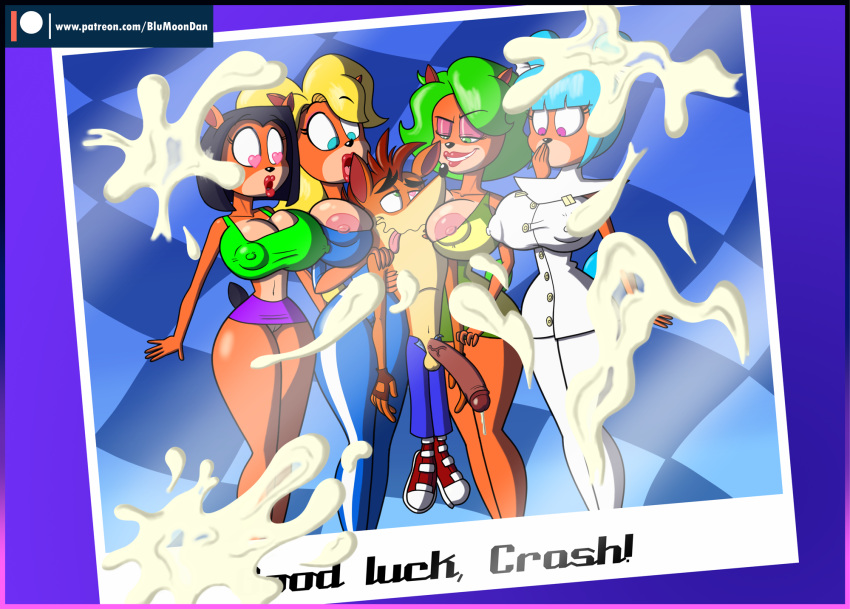 <3_eyes 10s 2018 ami_bandicoot anthro areola balls bandicoot big_breasts black_hair black_nose blonde_hair blu3danny blue_eyes blue_hair breasts brown_fur brown_hair cleavage clothed clothing crash_(series) crash_bandicoot crash_bandicoot_(series) crash_team_racing cum cum_tribute darkmoontoons english_text erect_nipples eyebrows eyelashes female fingerless_gloves fur gloves green_eyes green_hair group hair half-closed_eyes heart huge_breasts isabella_bandicoot lipstick liz_bandicoot makeup male mammal marsupial megumi_bandicoot midriff multicolored_fur navel nipples open_mouth penis photo purple_eyes pussy race_queen smile standing teeth text thick_thighs tongue tongue_out two_tone_fur video_games voluptuous wide_hips