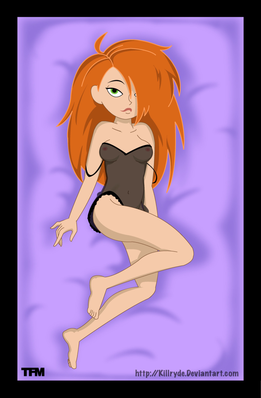 disney female female_only human killryde kim_possible kimberly_ann_possible lingerie medium_breasts nipples pajamas see-through solo straight_hair tagme