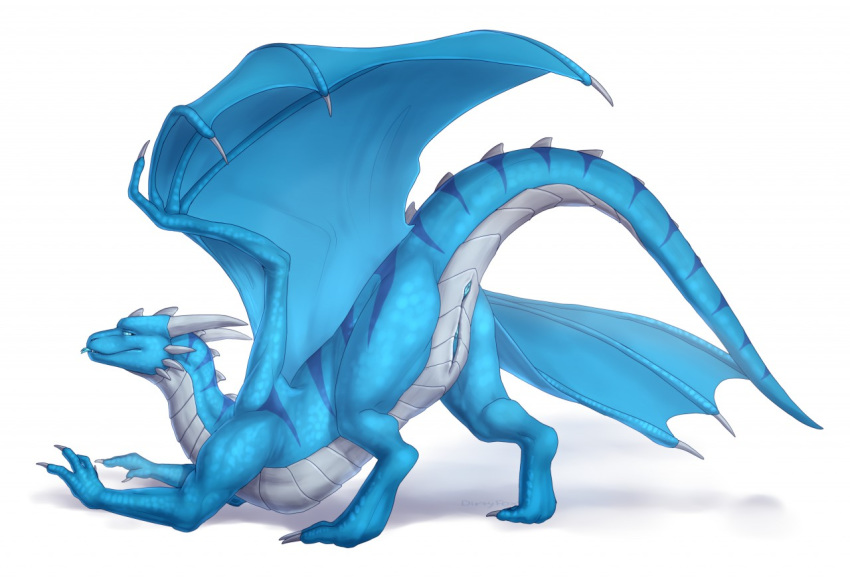 ambiguous_gender animal_genitalia anus blue_eyes claws dirtyfox911911 dragon feral glacius_draconian horn looking_at_viewer looking_back membranous_wings nude scales scalie simple_background slit solo tongue tongue_out western_dragon white_background wings