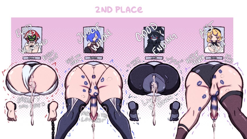 2dickgirls 2girls after_anal after_fellatio after_sex after_vaginal artist_upload bad_end_theater bite_mark black_body character_request cum_drip cum_inside dickgirl feet guilty_gear guilty_gear_strive jack-o'_valentine kiss_mark_on_anus light-skinned_female lipstick lipstick_mark lipstick_on_balls lipstick_on_penis promeia_(zenless_zone_zero) ripped_clothing stuck_in_wall sugawara tagme text thighhighs yidhari_murphy zenless_zone_zero
