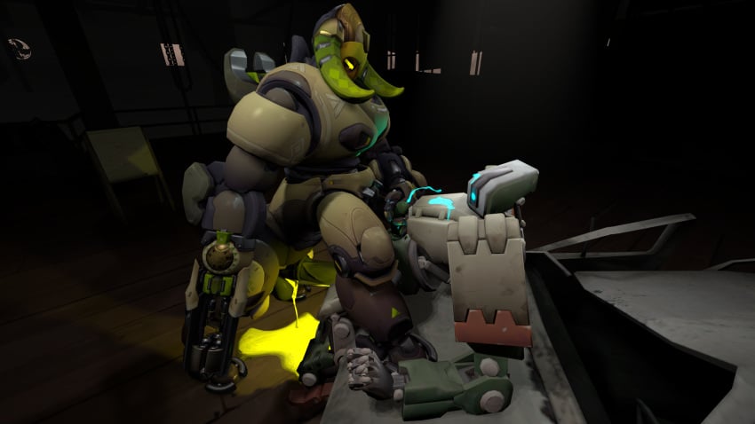 1boy 1futa 3d anthro bastion_(overwatch) blizzard_entertainment cum_drip cum_from_ass cum_on_body cum_on_face cum_pool cumshot dazed domination fucked_silly futa_on_male futadom futanari glowing_cum glowing_eyes hand_on_penis handjob horsecock large_insertion large_penis living_machine male missionary_position omnic orisa overwatch penetration penis robot rtsfm shallow_penetration size_difference straining submissive_male tight_fit