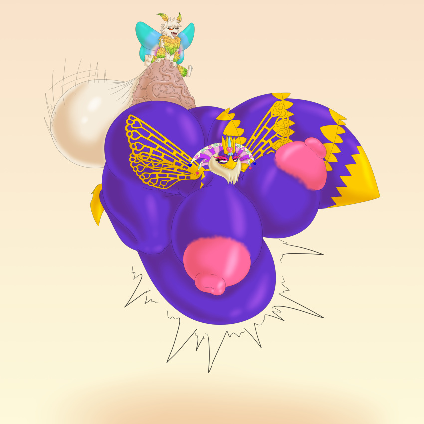 ambiguous_penetration arthropod ass balls bee big_balls big_breasts big_butt breasts chest_tuft duo feather_boa female half-closed_eyes heart huge_balls huge_breasts huge_butt hyper hyper_areola hyper_balls hyper_breasts hyper_butt hyper_penis insect_abdomen insect_wings insects kirby_(series) male moth nintendo nipples penetration penis pink_nipples queen_sectonia senos stomach_bulge straight tuft vein veiny_penis video_games wings