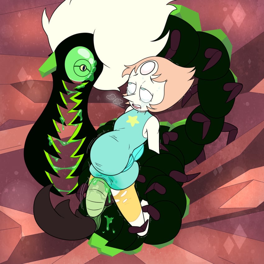 1girls big_belly cartoon_network centipeetle clothed_sex clothing cum cum_drip cum_in_pussy cum_inflation cum_inside cumflation drakatha draks dress drooling empty_eyes female femsub feral feral_on_female gem_(species) green_cum impregnation inflation interspecies mind_break monster nephrite_(steven_universe) open_mouth pearl_(steven_universe) penetration pregnant rape restrained roll3d6 rolld6toporn short_hair spread_legs steven_universe tagme tagme_(artist) tears vaginal_penetration zoophilia