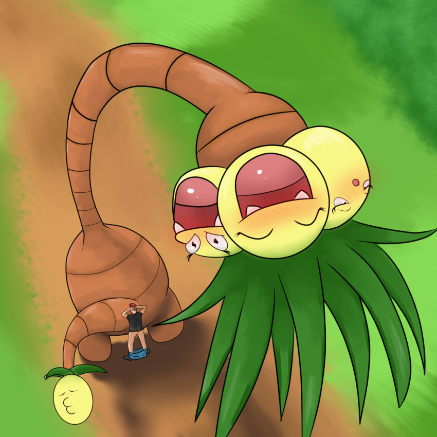 1boy 3_heads ahe_gao alolan_exeggutor ambiguous_gender anal arms_up back big_ass big_feet blush brown_eyes brown_skin closed_eyes clothed clothing conjoined dragon exeggutor eyelashes fangs feet female feral girly grass green_background green_hair half-closed_eyes hands_behind_head hat huge_ass human interspecies joe123123123 large_ass leaf long_hair long_neck male mammal multi_head nintendo nude open_mouth outdoors outside palm_tree pants pants_down partially_clothed plant pokémon_(species) poképhilia pokemon pokemon_rgby pokemon_sm pokemon_trainer scalie shirt shoes short_hair size_difference smile standing standing_sex teeth thick_thighs tongue tree video_games wide_hips