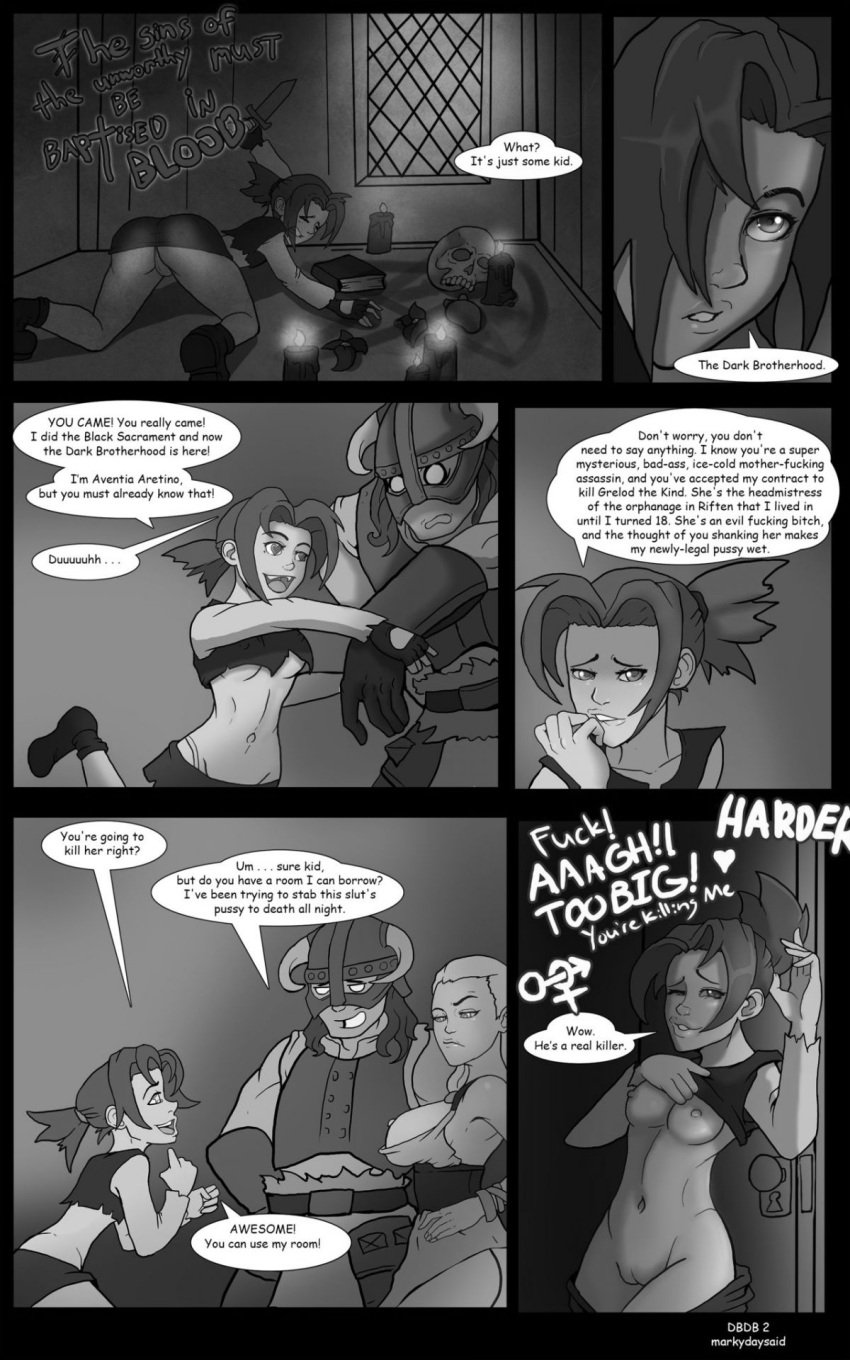 aventia_aretino aventus_aretino comic dark_brotherhood dovahkiin dragonborn dragonborn_and_the_dark_brotherhood markydaysaid nord rule_63 rule_63 skyrim