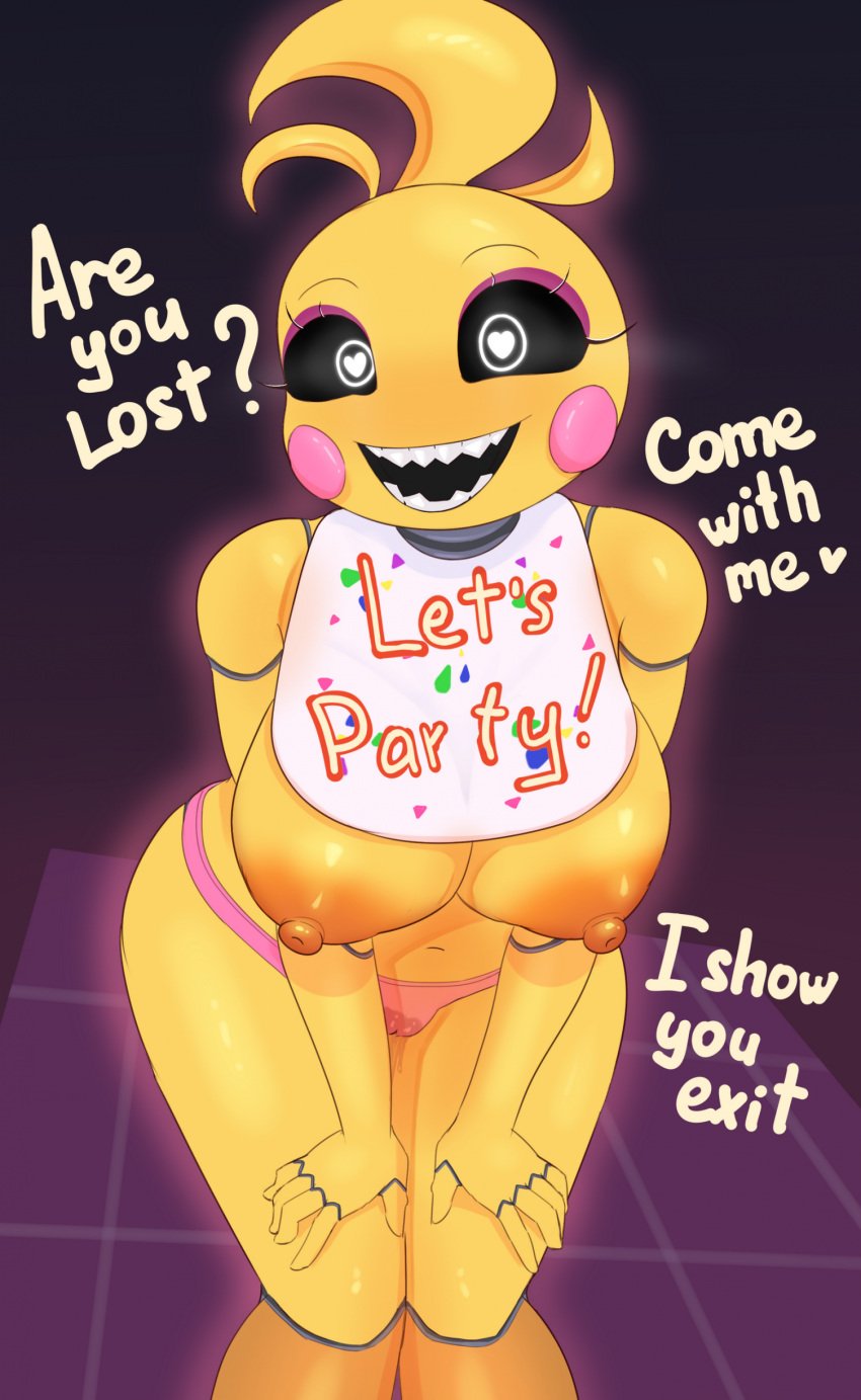 1girls animatronic animatronic_female breasts breasts_out chicken female five_nights_at_freddy's five_nights_at_freddy's_2 frezezyk robot scottgames toy_chica_(fnaf)