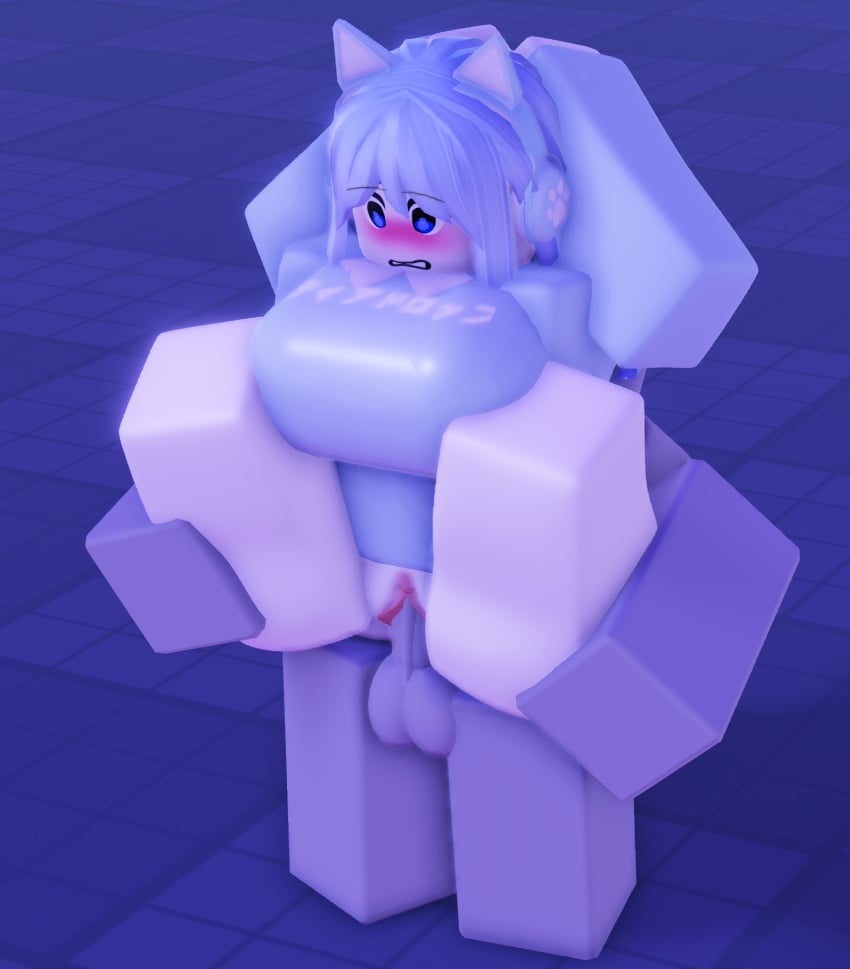 1boy1girl 3d baseplate cat_ears dummy_(roblox) no_pants puri_(youtuber) roblox robloxian rubyhappysus self_upload tagme white_body youtuber