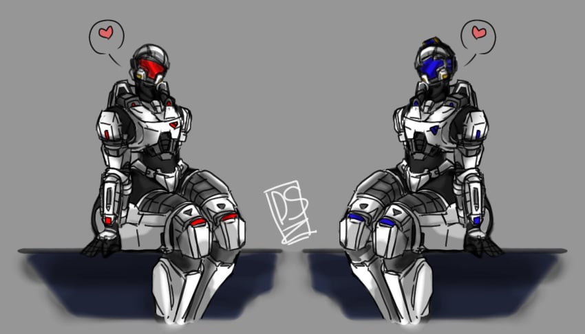 2girls armor armored compressed_breasts curvy ggez2341 heart roblox sitting sitting_down tower_defense_x voluptuous_male