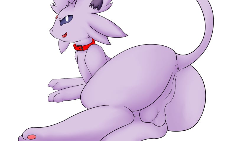 1boy alpha_channel anus ass big_ass big_ears chocoscorner eeveelution espeon feet feline femboy flat_chest furry girly half-closed_eyes inviting large_ass looking_at_viewer male male_only nintendo nude open_mouth pawpads paws pokémon_(species) pokemon pokemon_gsc pose purple_eyes purple_fur smile solo tail teeth testicles thick_thighs tongue video_games wide_hips