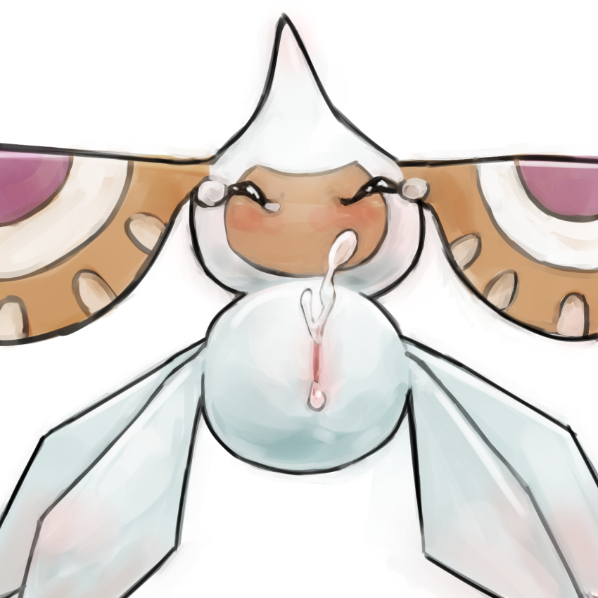 1girls blush closed_eyes female female_ejaculation female_only female_orgasm highres insect masquerain no_humans orgasm pokemon pokemon_(species) pokemon_rse pussy pussy_juice simple_background solo tears uncensored wet white_background wings youjomodoki