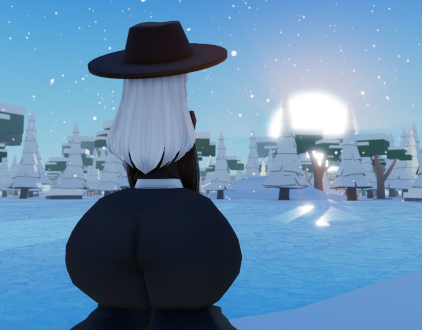 1girl 3d ass_focus backview dat_ass deviantart_link dumptruck_ass holy_fuck_i&#039;m_cumming huge_ass long_hair massive_ass oc original_character roblox roblox_background sun thick_ass trippinguy