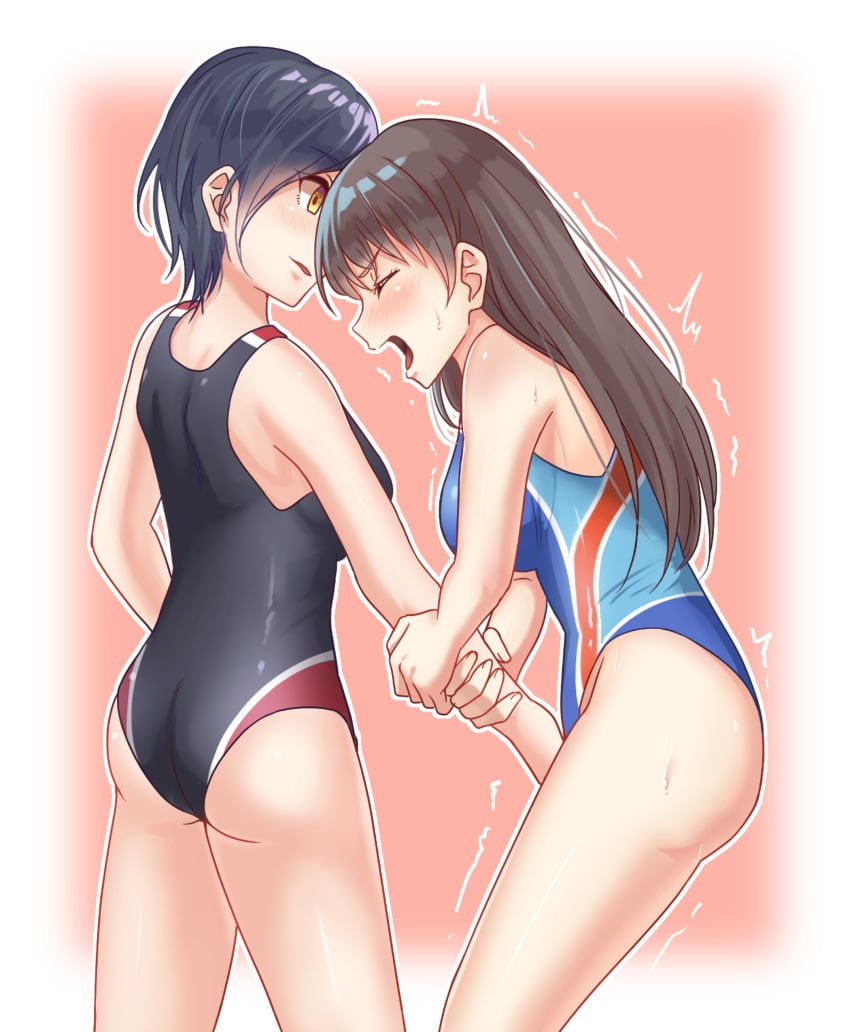 anger_vein angry ass blush blushing catfight competition_swimsuit competitive competitive_intercourse forced_fingering forced_orgasm forced_yuri grabbing grabbing_another's_arm hayami_kanade idolmaster idolmaster_cinderella_girls long_hair mikaze moaning nitta_minami pussy_grab pussy_grip rape raped ryona sexfight short_hair stare strike_on_women's_vital_spots swimsuit swimwear thighs trembling yellow_eyes yuri