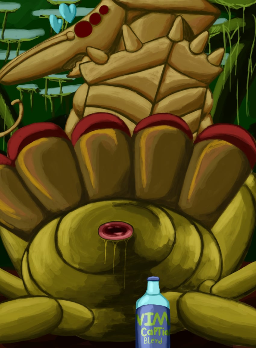 absurd_res animal_genitalia arthropod arthropod_abdomen bodily_fluids cloaca crab crustacean decapod digital_media_(artwork) fallout female feral fog_crawler genital_fluids genitals hi_res horn insects interspecies looking_at_viewer malacostracan marine microsoft mirelurk_(fallout) no_source not_furry nude open_mouth presenting pussy sex shrimp simple_background solo spikes spikes_(anatomy) tan_body vaginal_penetration worldeaterart zoophilia
