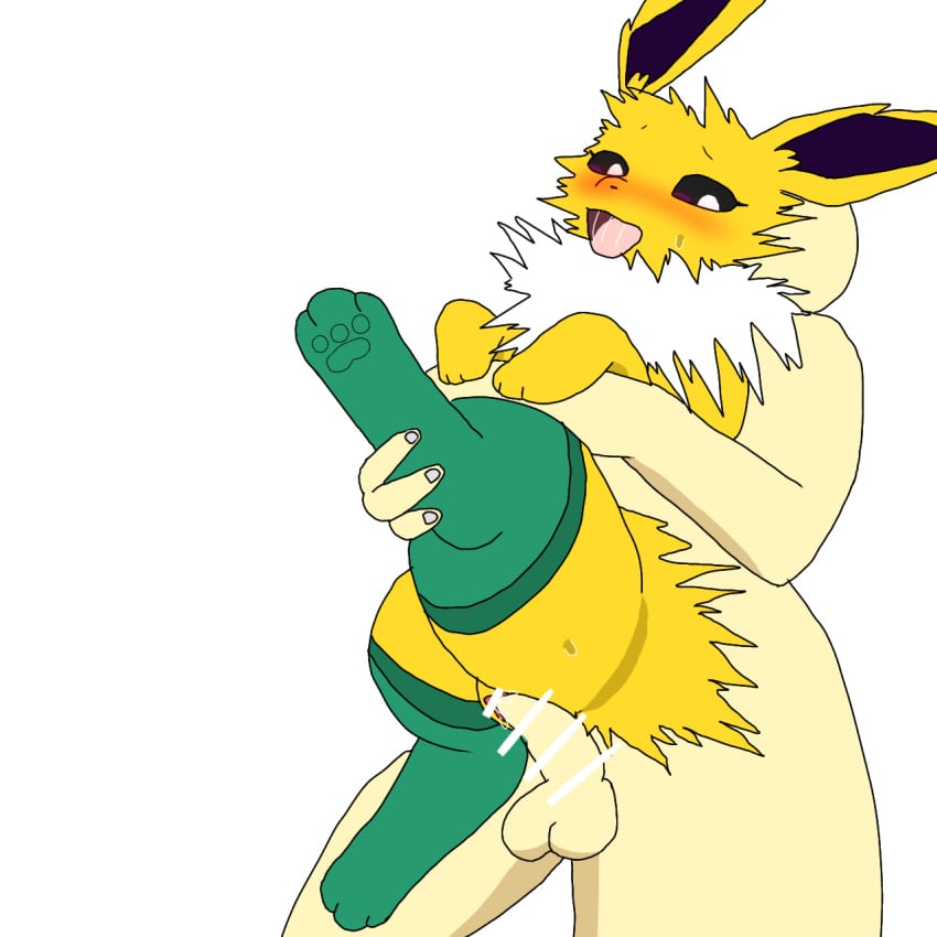 2025 ass balls blush canine censor_bar censored censored_penis censored_pussy digital_media_(artwork) duo female furry genitals green_thighhighs hi_res holding_character human jolteon male male/female one_leg_up open_mouth penetration penis pokemon pokemon_(species) pussy saliva_string sex standing sweat thighhighs vaginal_penetration white_background yellow_body yellow_fur