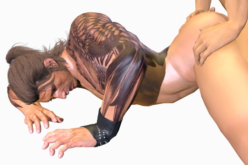 2boys 3d anal ass bara brown_hair facial_hair final_fantasy final_fantasy_xv gay gladiolus_amicitia long_hair male male/male male_focus male_only multiple_boys muscle nude penetration scar sex solo_focus tattoo thrusting xnlara yaoi