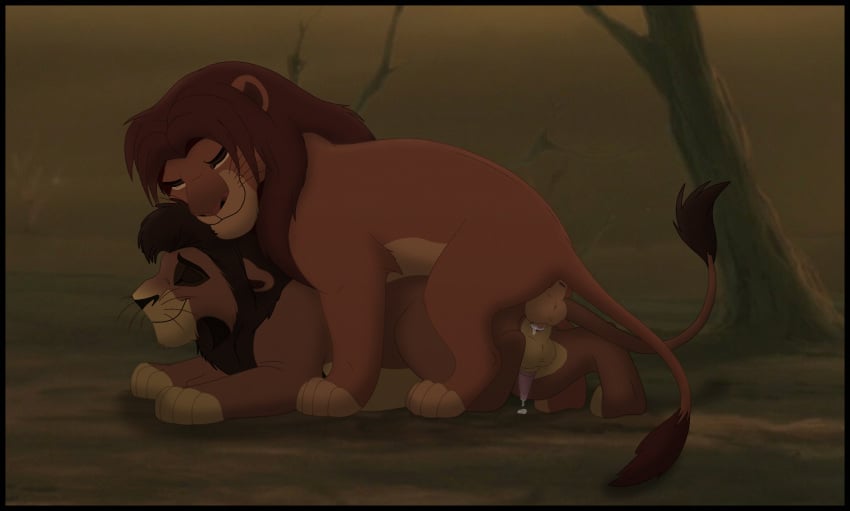 2boys anal anal_sex animal_genitalia balls cum disney duo erection feline feral feral_on_feral fur gay hi_res kaion kovu lion male male_only mammal penetration penis sex simba story the_lion_king yaoi