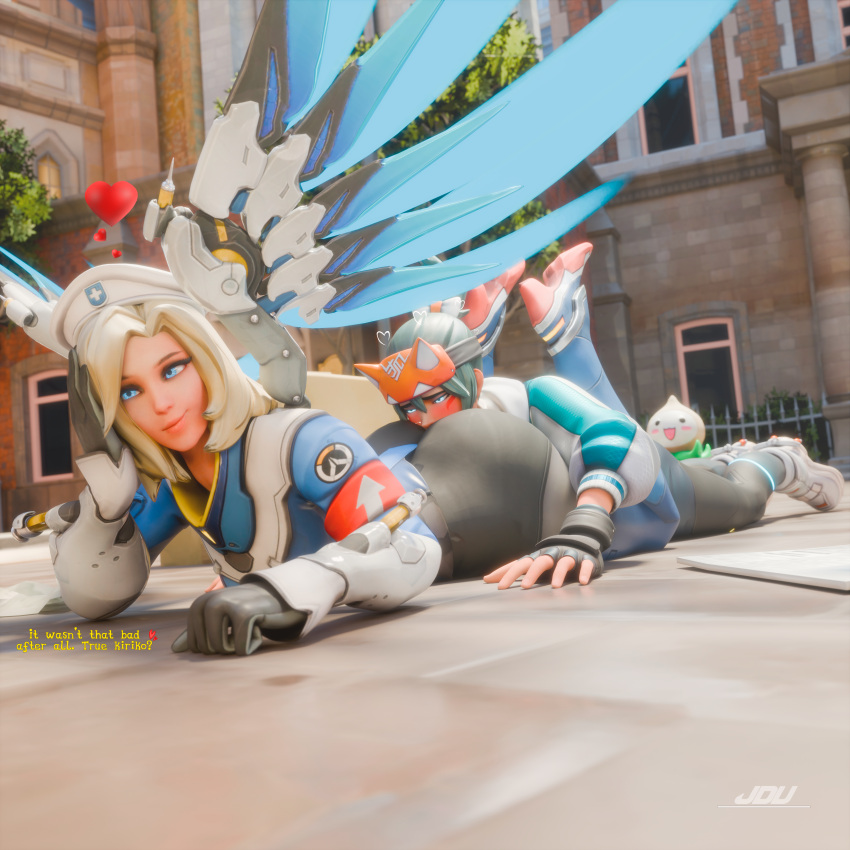 3d ass_on_face bubble_butt jdv kiriko_(overwatch) mercy overwatch overwatch_2 yuri