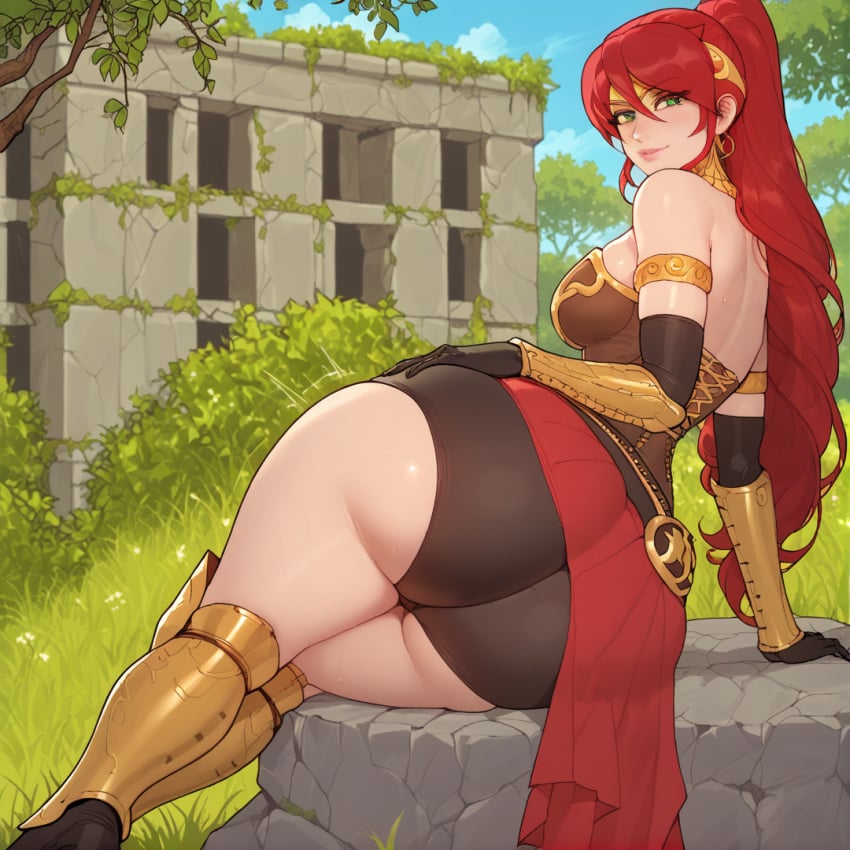 ai_generated ass_focus badgenart big_ass pyrrha_nikos rwby tagme wide_hips