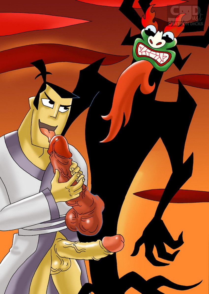 2boys aku justcartoondicks.com male male/male samurai_jack samurai_jack_(character)