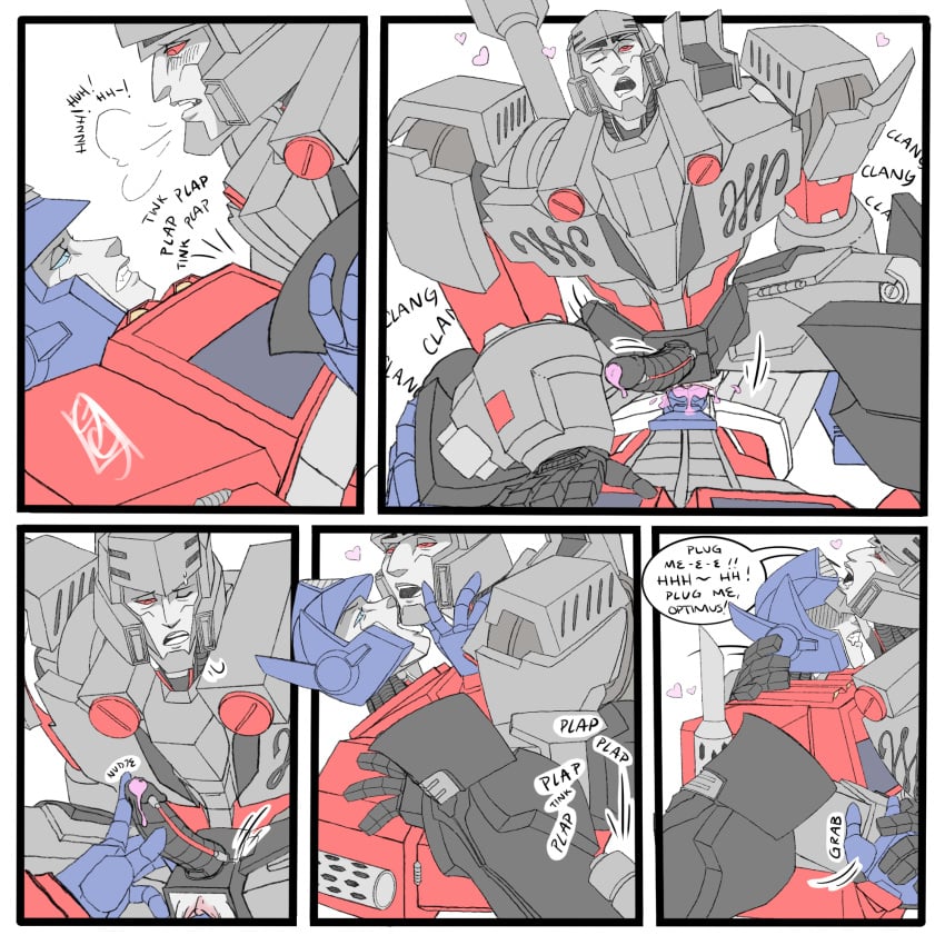 2boys alien alien_humanoid alien_male autobot begging begging_for_more begging_for_sex blush bouncing_on_penis chest_tattoo comic comic_page crouching crouching_over_partner cuntboy cuntboy_sans_balls decepticon dialogue eye_contact face_lick gay gay_sex heart herm hermaphrodite intersex maleherm mecha megatron moaning multi_genitalia no_mask noise nudging nuefass optimus_prime penis precum precum_drip pussy robot robot_alien robot_humanoid robot_male simple_background simple_coloring simple_shading tattoo transformers transformers_idw vaginal_penetration vaginal_sex valve_penetration